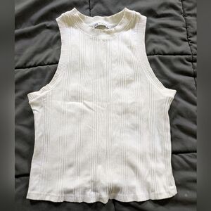 Zara Cropped White Tank